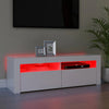 Weißer TV-Schrank mit LED-Beleuchtung Nunut 120x35x40cm