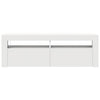 Weißer TV-Schrank mit LED-Beleuchtung Nunut 120x35x40cm