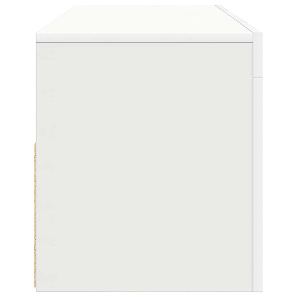 Weißer TV-Schrank mit LED-Beleuchtung Nunut 120x35x40cm