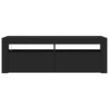 Schwarzer TV-Schrank mit LED-Beleuchtung Nunut 120x35x40cm