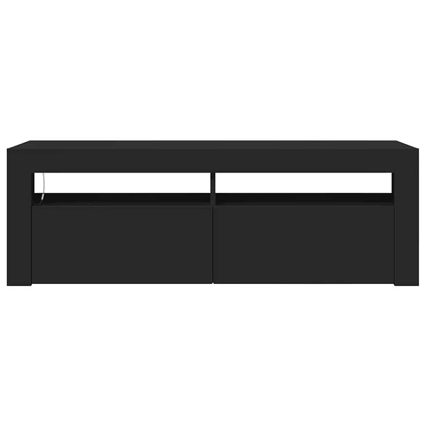 Schwarzer TV-Schrank mit LED-Beleuchtung Nunut 120x35x40cm
