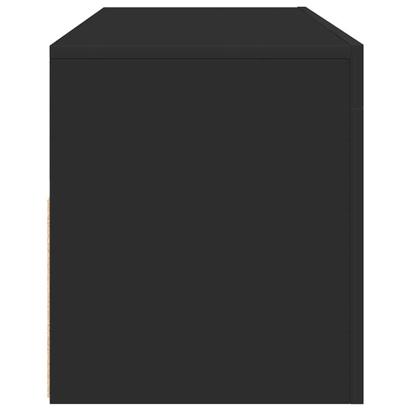Schwarzer TV-Schrank mit LED-Beleuchtung Nunut 120x35x40cm
