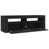 Schwarzer TV-Schrank mit LED-Beleuchtung Nunut 120x35x40cm