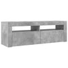 Betongraues TV-Board mit LED-Beleuchtung Nunut 120x35x40cm