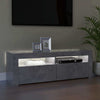 Betongraues TV-Board mit LED-Beleuchtung Nunut 120x35x40cm