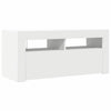 Weißes TV-Lowboard Sanaa mit LED-Beleuchtung 90x35x40cm