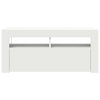 Weißes TV-Lowboard Sanaa mit LED-Beleuchtung 90x35x40cm