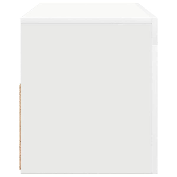 Weißes TV-Lowboard Sanaa mit LED-Beleuchtung 90x35x40cm