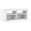 Weißes TV-Lowboard Sanaa mit LED-Beleuchtung 90x35x40cm