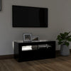 Schwarzer TV-Schrank mit LED-Beleuchtung Sanaa 90x35x40cm