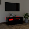 Schwarzer TV-Schrank mit LED-Beleuchtung Sanaa 90x35x40cm
