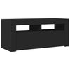Schwarzer TV-Schrank mit LED-Beleuchtung Sanaa 90x35x40cm