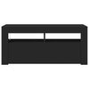 Schwarzer TV-Schrank mit LED-Beleuchtung Sanaa 90x35x40cm