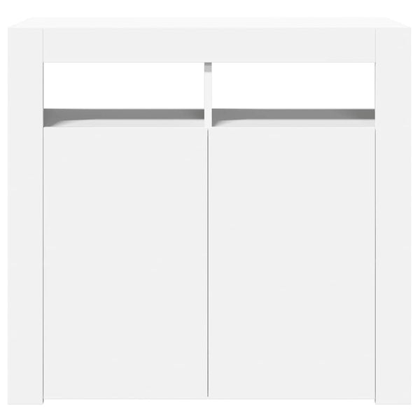 Weißes Panaghia Sideboard mit LED-Beleuchtung 80x35x75cm