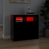 Schwarze Kommode mit LED-Beleuchtung Panaghia 80x35x75cm