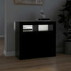 Schwarze Kommode mit LED-Beleuchtung Panaghia 80x35x75cm