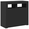 Schwarze Kommode mit LED-Beleuchtung Panaghia 80x35x75cm