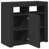 Schwarze Kommode mit LED-Beleuchtung Panaghia 80x35x75cm