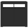 Schwarze Kommode mit LED-Beleuchtung Panaghia 80x35x75cm