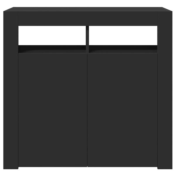 Schwarze Kommode mit LED-Beleuchtung Panaghia 80x35x75cm