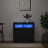 Schwarze Kommode mit LED-Beleuchtung Panaghia 80x35x75cm