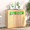 Kommode Sonoma-Eiche mit LED-Beleuchtung Panaghia 80x35x75cm