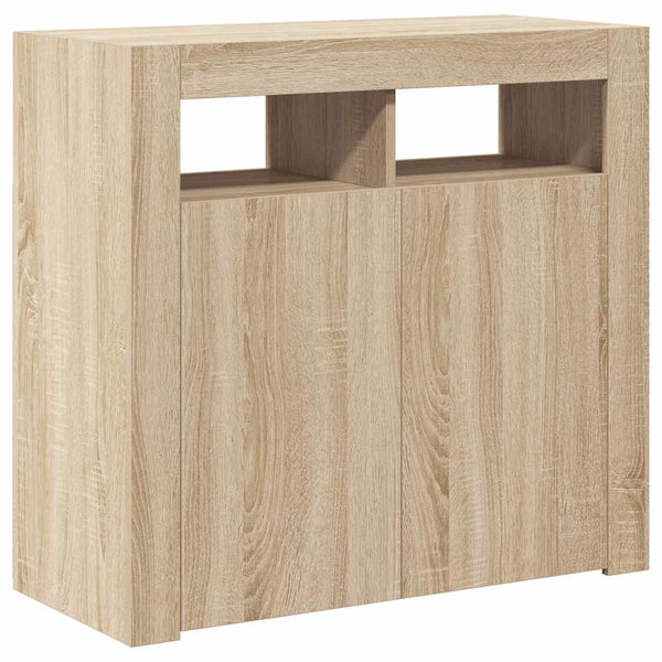 Kommode Sonoma-Eiche mit LED-Beleuchtung Panaghia 80x35x75cm