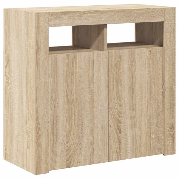 Kommode Sonoma-Eiche mit LED-Beleuchtung Panaghia 80x35x75cm