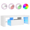 Valkoinen tv-taso led-valoilla Lupeanu 120x35x40cm