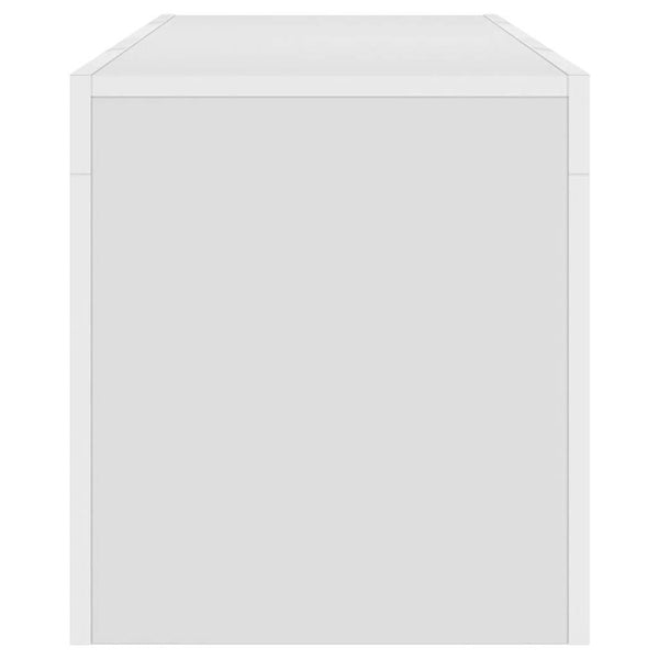 Valkoinen tv-taso led-valoilla Lupeanu 120x35x40cm