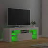 Valkoinen tv-taso led-valoilla Lupeanu 120x35x40cm