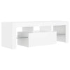 Valkoinen tv-taso led-valoilla Lupeanu 120x35x40cm