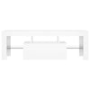 Valkoinen tv-taso led-valoilla Lupeanu 120x35x40cm