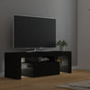 Schwarzer TV-Schrank mit LED-Beleuchtung Lupeanu 120x35x40cm