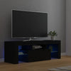 Schwarzer TV-Schrank mit LED-Beleuchtung Lupeanu 120x35x40cm