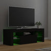 Schwarzer TV-Schrank mit LED-Beleuchtung Lupeanu 120x35x40cm