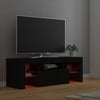 Schwarzer TV-Schrank mit LED-Beleuchtung Lupeanu 120x35x40cm