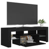 Schwarzer TV-Schrank mit LED-Beleuchtung Lupeanu 120x35x40cm