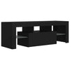 Schwarzer TV-Schrank mit LED-Beleuchtung Lupeanu 120x35x40cm