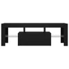 Schwarzer TV-Schrank mit LED-Beleuchtung Lupeanu 120x35x40cm