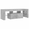 Betongrauer TV-Ständer mit LED-Beleuchtung Lupeanu 120x35x40cm