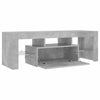 Betongrauer TV-Ständer mit LED-Beleuchtung Lupeanu 120x35x40cm