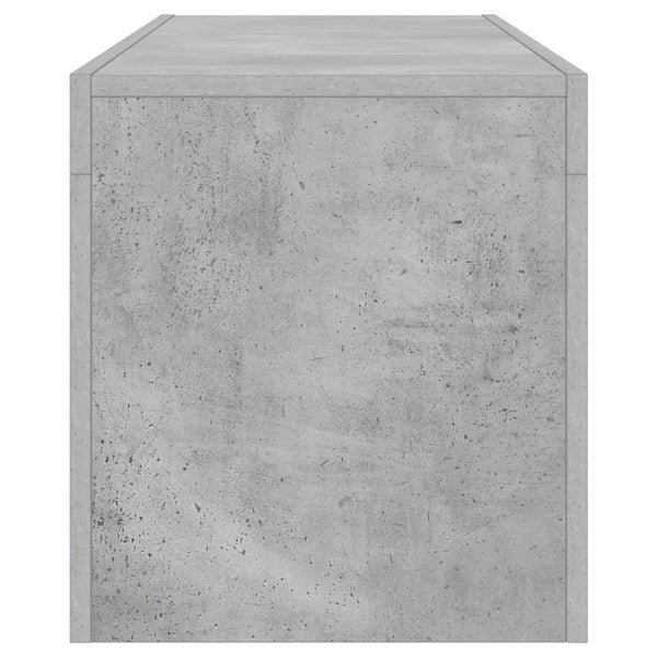 Betongrauer TV-Ständer mit LED-Beleuchtung Lupeanu 120x35x40cm