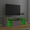Betongrauer TV-Ständer mit LED-Beleuchtung Lupeanu 120x35x40cm