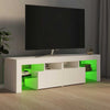 Weißes TV-Lowboard mit LED-Beleuchtung Grozdana 140x36,5x40cm