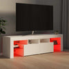 Weißes TV-Lowboard mit LED-Beleuchtung Grozdana 140x36,5x40cm