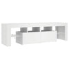 Weißes TV-Lowboard mit LED-Beleuchtung Grozdana 140x36,5x40cm