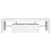 Weißes TV-Lowboard mit LED-Beleuchtung Grozdana 140x36,5x40cm