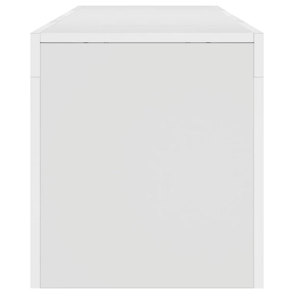 Weißes TV-Lowboard mit LED-Beleuchtung Grozdana 140x36,5x40cm