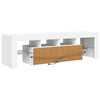 Weißes TV-Lowboard mit LED-Beleuchtung Grozdana 140x36,5x40cm